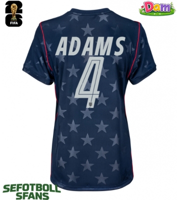 Förenta stater Tyler Adams #4 Bortatröja Kvinnor VM 2026 Kortärmad